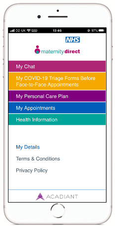 Maternity Direct, patient view